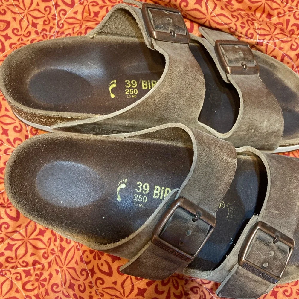 Birkenstock Tan Leather Sandals - Picture 3 of 10